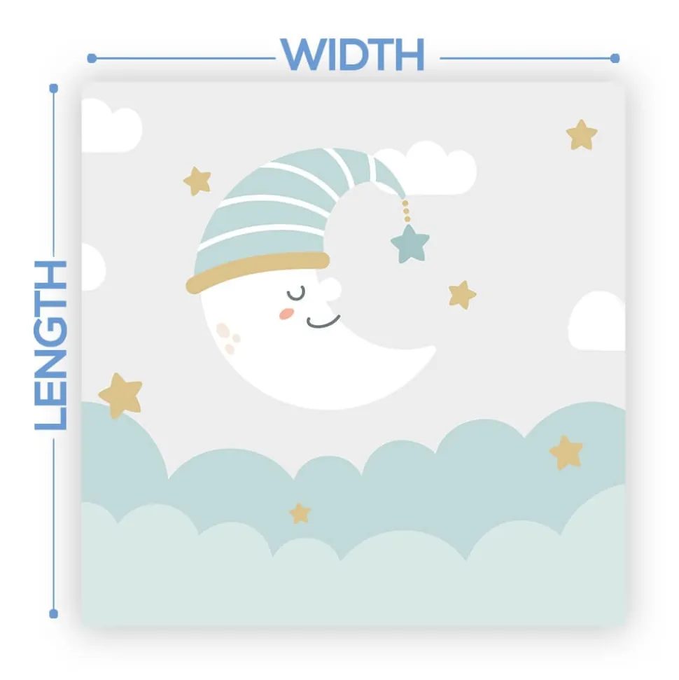 Premium Vinyl Dance Floor Wrap Custom Size - Children's Birthday Over The Moon