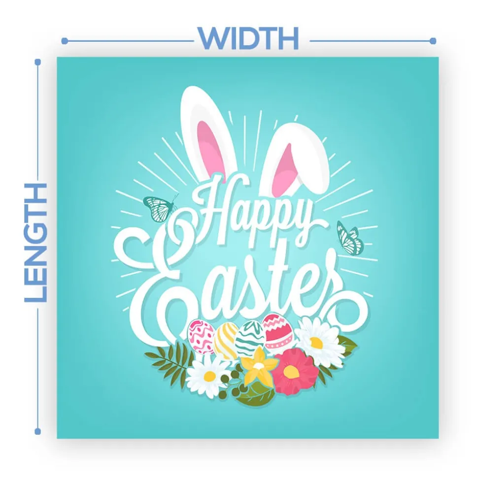 Premium Vinyl Dance Floor Wrap Custom Size - Easter Day Happy Easter