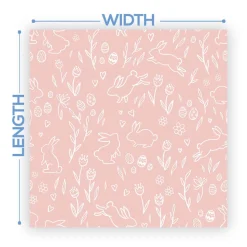 Premium Vinyl Dance Floor Wrap Custom Size - Easter Day Pink Bunny