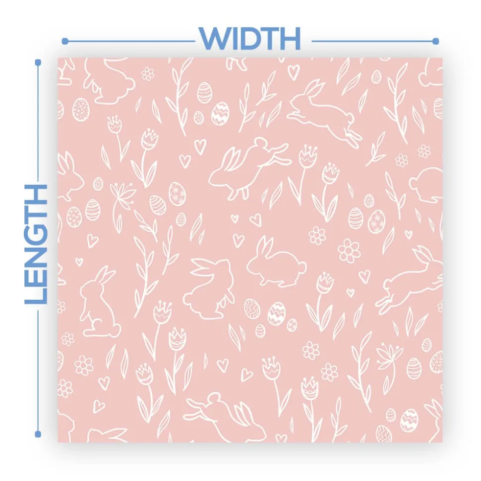 Premium Vinyl Dance Floor Wrap Custom Size - Easter Day Pink Bunny