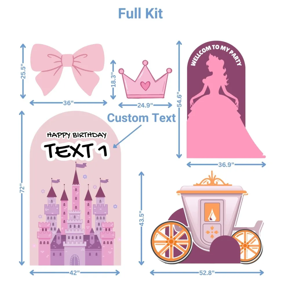 Princess Ball Foam Core Birthday Backdrop Kit by PopScene™
