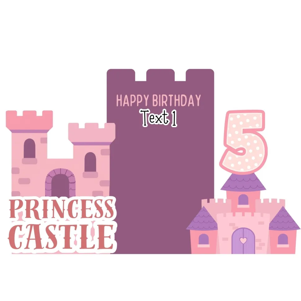 Princess Castle Foam Core Birthday Backdrop Kit by PopScene™