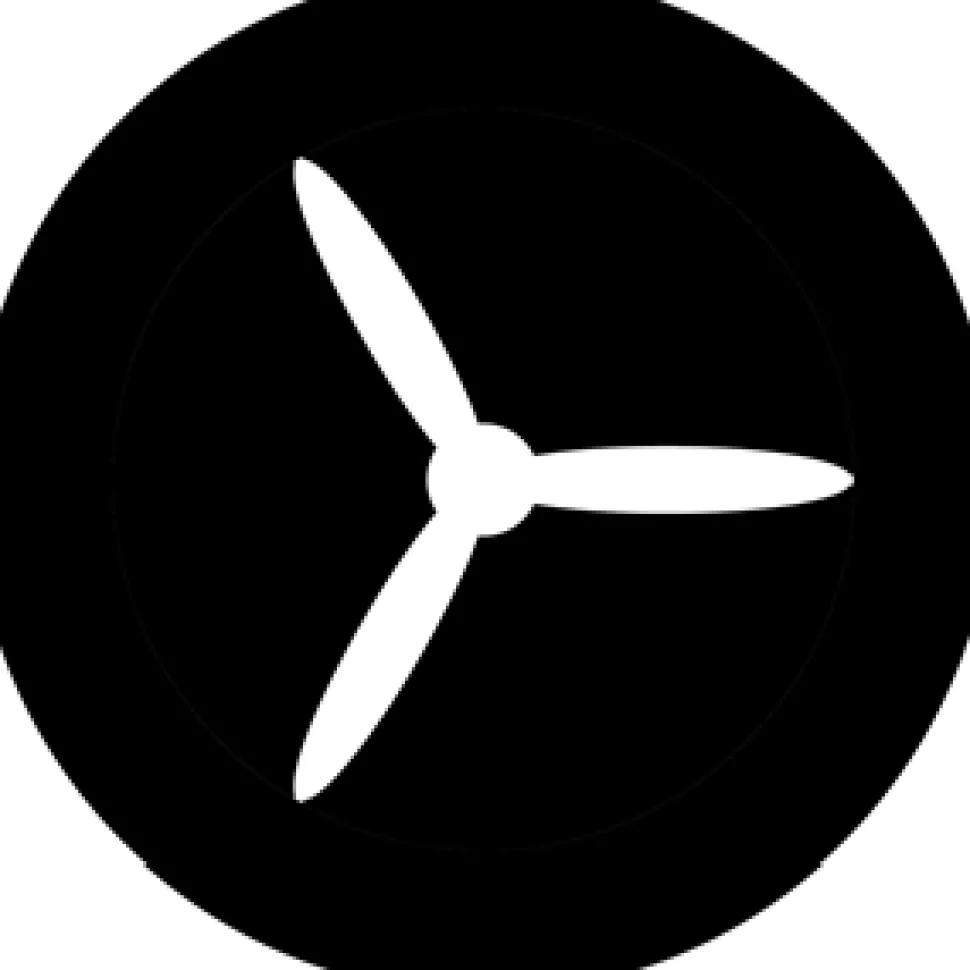 Propeller 3 Inverted - Stock Gobo for Gobo Light Projectors - Choose you size!