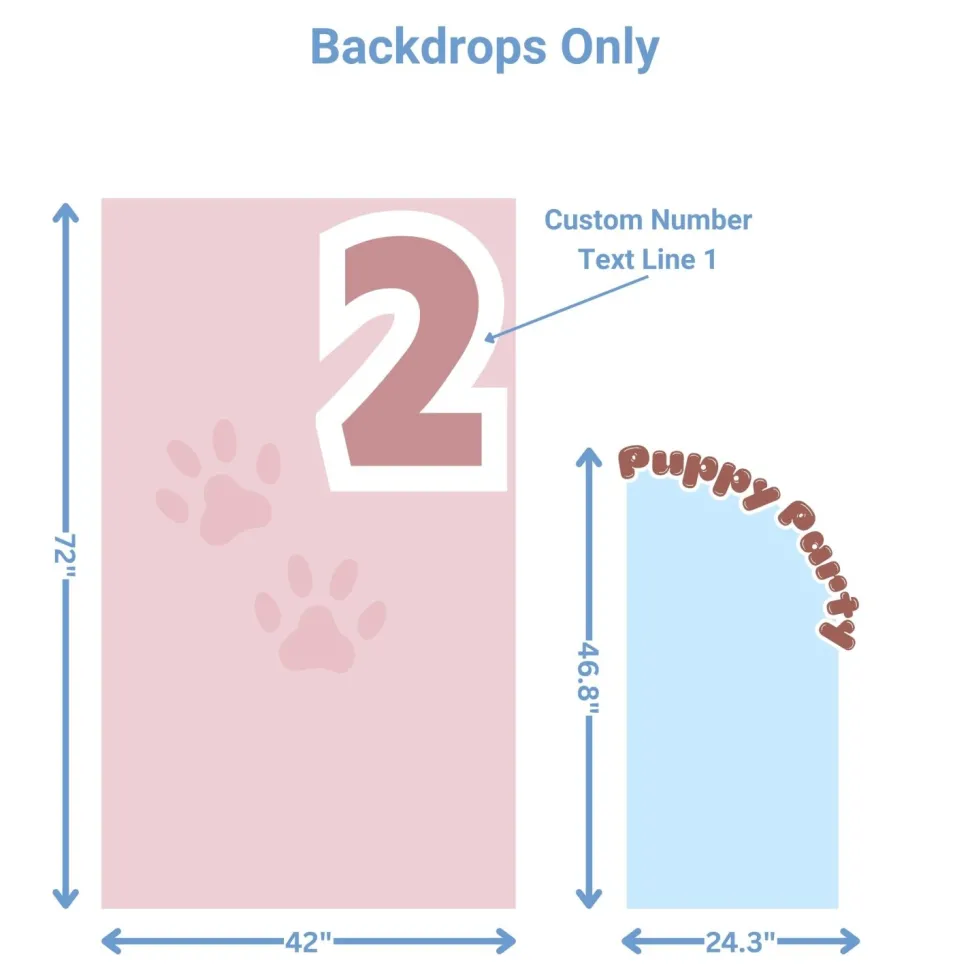 Puppy Part 2 Foam Core Birthday Backdrop Kit by PopScene™