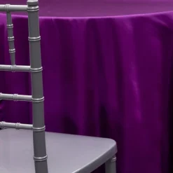 PURPLE - *FR* Satin Tablecloth by Eastern Mills- Many Size Options
