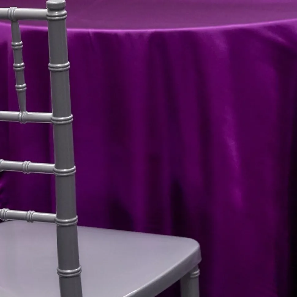 PURPLE - *FR* Satin Tablecloth by Eastern Mills- Many Size Options