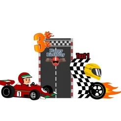 Race Cars Foam Core Birthday Backdrop Kit by PopScene™