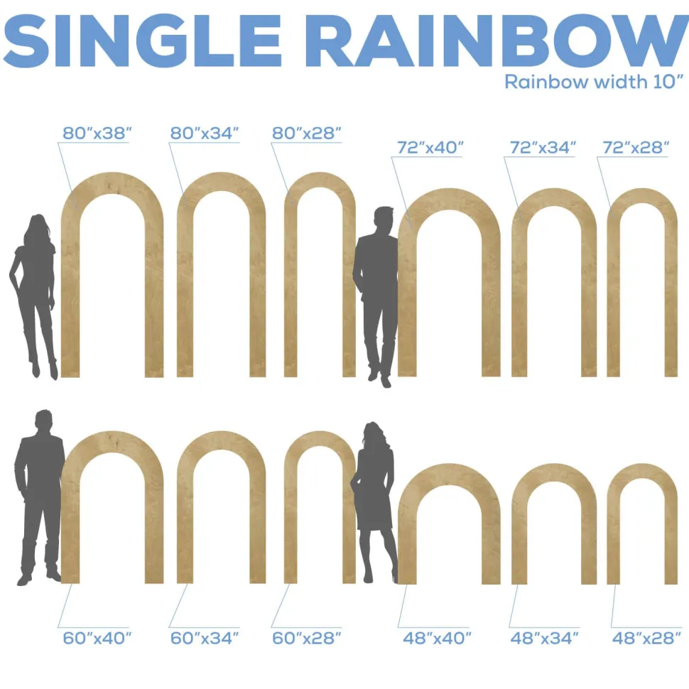 Rainbow Arch Collapsing Chiara Panel - Select Your Size!