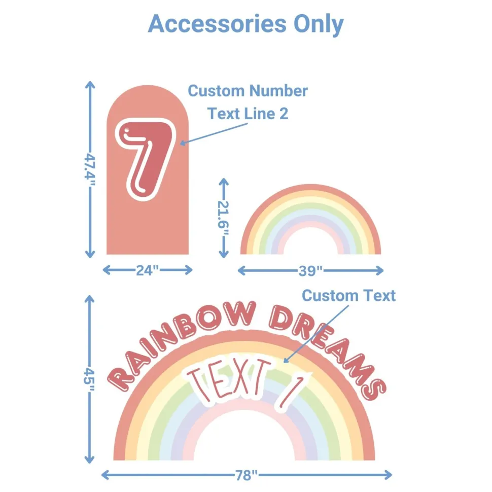 Rainbow Dreams Foam Core Birthday Backdrop Kit by PopScene™