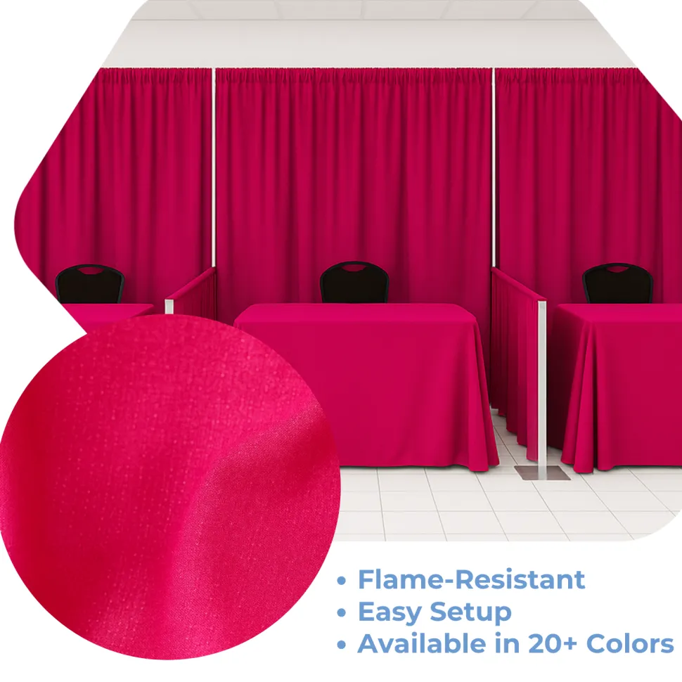 Raspberry - Banjo Cloth Drape Panel by Eastern Mills w/ Sewn Rod Pocket