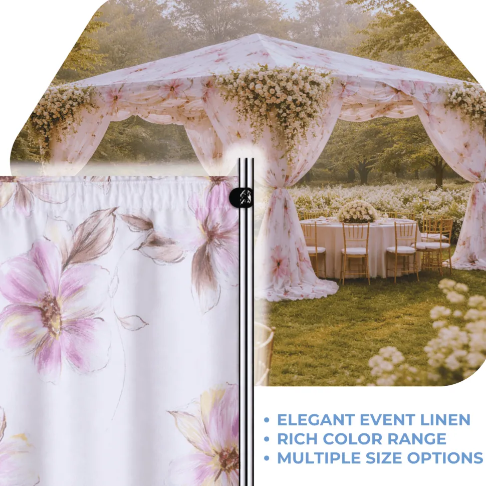 Raspberry Primavera Curtain Panel w/ 4" Rod Pocket - 110" Wide - Many Size Options