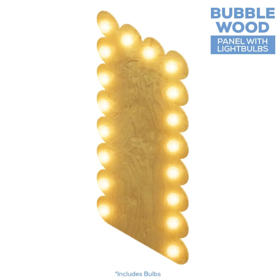 Rectangle Bubble Collapsing Chiara Wall Panel W/ Bulbs - Select Your Size!