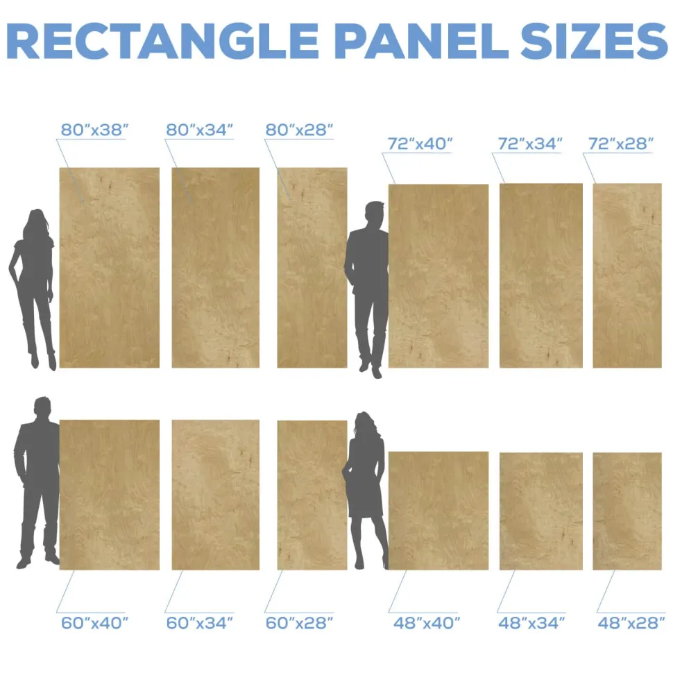 Rectangle Collapsing Chiara Wall Panel - Select Your Size!