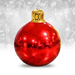 Red Giant Inflatable Christmas Ornament – Maxorb™ Holiday Event Decor – Commercial Installation Sizes