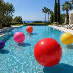 Red Giant Inflatable Modern Ball Sphere – Maxorb™ Event Decor – Commercial Installation Sizes