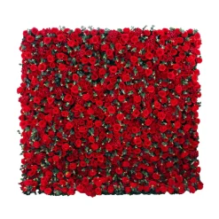 Red Rose Floral Wall - Curtain Style - Easy Install! Select Size