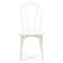 Resin Bentwood Chair - White with Black Grain