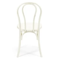 Resin Bentwood Chair - White with Black Grain