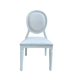 Resin Pop Louis Banquet Chair - White