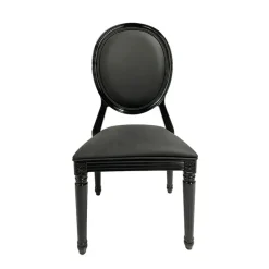 Resin Pop Louis Banquet Chair - Black