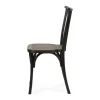 Resin Willow Stacking Chair - Black
