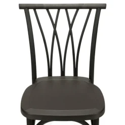 Resin Willow Stacking Chair - Black