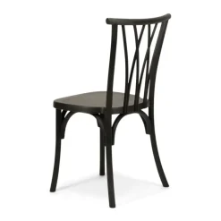 Resin Willow Stacking Chair - Black