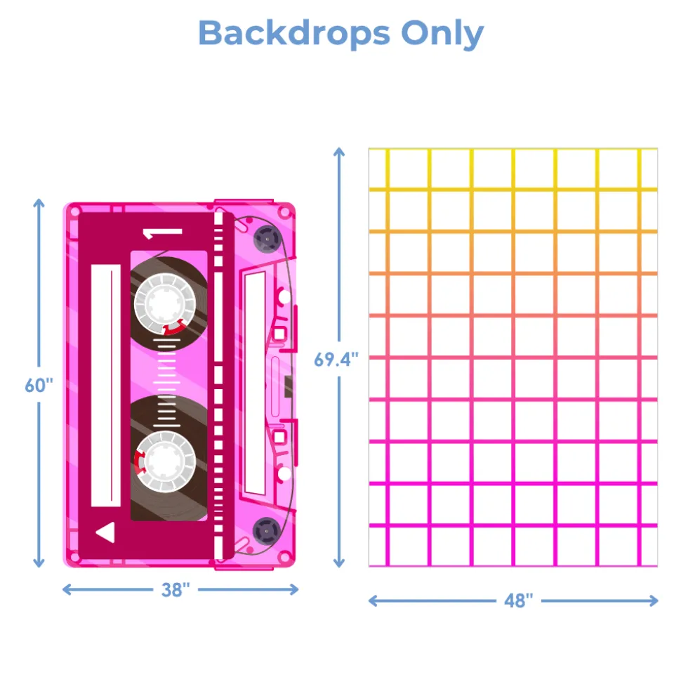 Retro Rewind Foam Core Backdrop Kit by PopScene™