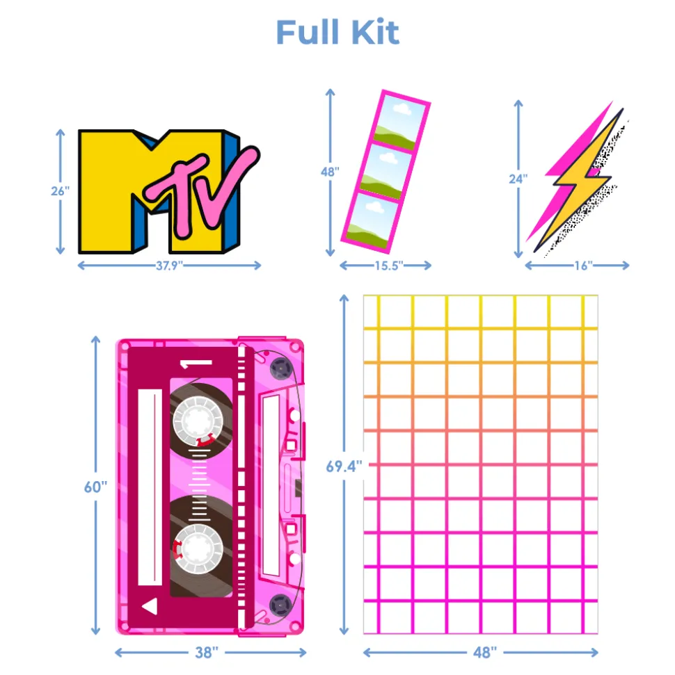 Retro Rewind Foam Core Backdrop Kit by PopScene™