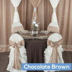 132" Round 200 GSM Polyester Tablecloth - Chocolate Brown