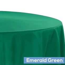 90" Round 200 GSM Polyester Tablecloth - Emerald Green