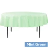 90" Round 200 GSM Polyester Tablecloth - Mint Green