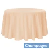 108" Round 200 GSM Polyester Tablecloth - Champagne