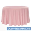 108" Round 200 GSM Polyester Tablecloth - Dusty Rose/Mauve