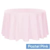 108" Round 200 GSM Polyester Tablecloth - Pastel Pink