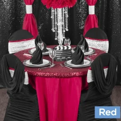 108" Round 200 GSM Polyester Tablecloth - Red