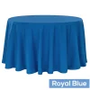 108" Round 200 GSM Polyester Tablecloth - Royal Blue