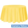 120" Round 200 GSM Polyester Tablecloth - Canary Yellow