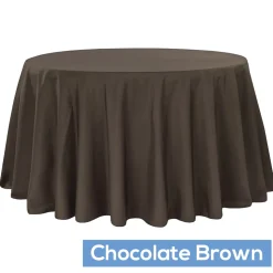 120" Round 200 GSM Polyester Tablecloth - Chocolate Brown