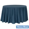 120" Round 200 GSM Polyester Tablecloth - Navy Blue