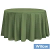 120" Round 200 GSM Polyester Tablecloth - Willow Green