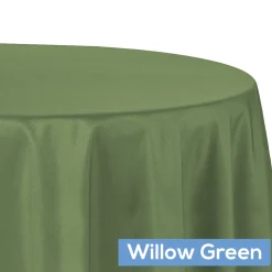 120" Round 200 GSM Polyester Tablecloth - Willow Green