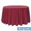 132" Round 200 GSM Polyester Tablecloth - Burgundy