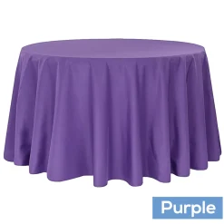 120" Round 200 GSM Polyester Tablecloth - Purple