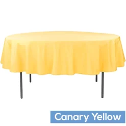 90" Round 200 GSM Polyester Tablecloth - Canary Yellow