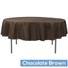 90" Round 200 GSM Polyester Tablecloth - Chocolate Brown