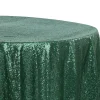 120" Round Sequin Tablecloth - Emerald Green