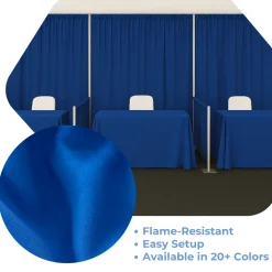 Royal Blue - Banjo Cloth Drape Panel by Eastern Mills w/ Sewn Rod Pocket