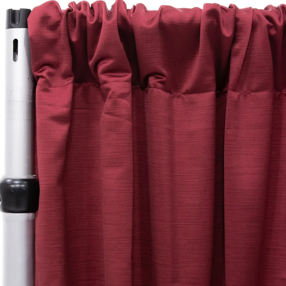 Royal Slub Drape Panel - 100% Polyester - Chestnut