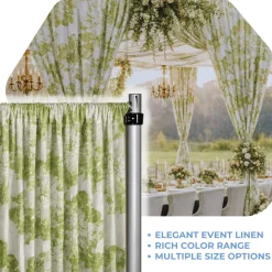 Sage Botanica Curtain Panel w/ 4